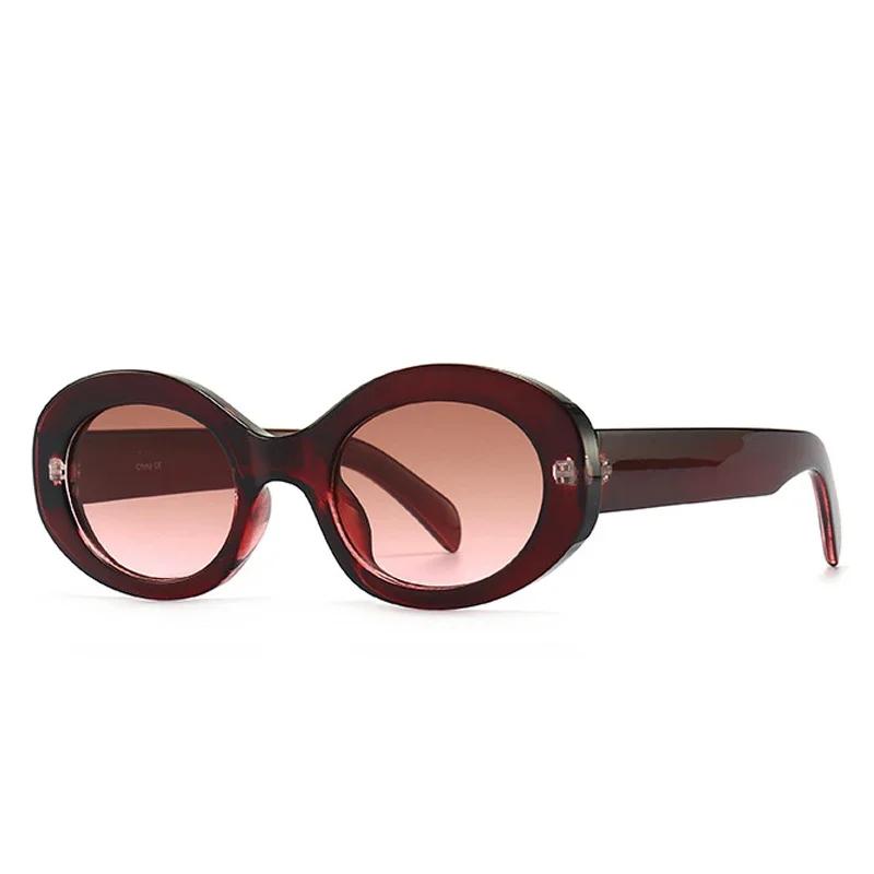 Fashion Oval Women Sunglasses Shades Uv400 Brand Designer Mens Retro Round Leopard Sun Glasses Modern Sunglasses For Women