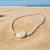 Bohemian Vintage Baroque Imitation Pearl Necklaces for Women Ladies Beach Vacation Style Conch Pendant Necklaces Jewelry Gifts