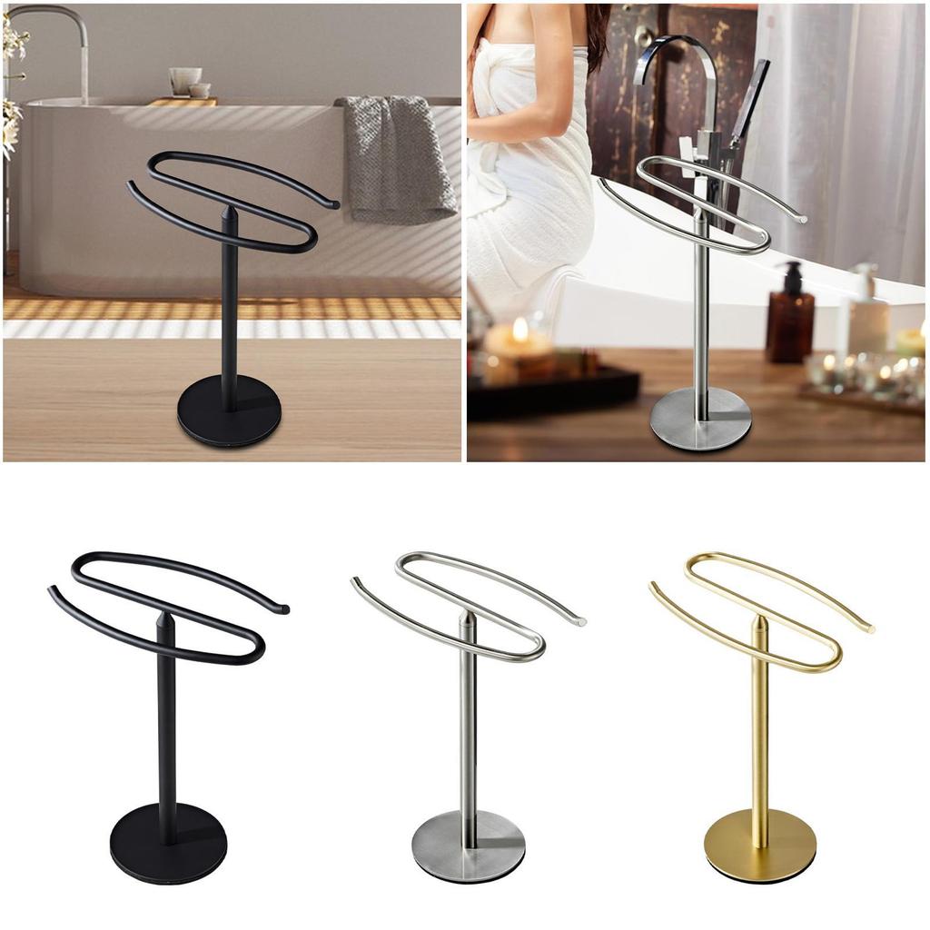 Hand Towel Holder Bathroom Organizer T Shape Towel Rack Countertop Towel Stand for Kitchen Bathroom Countertop Hotel
