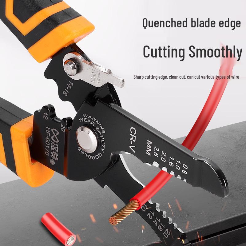 Han Axe Wire Stripper, Crimper & Cutter: OTUT Terminal Crimping Pliers for Quick, Labor-Saving Stripping