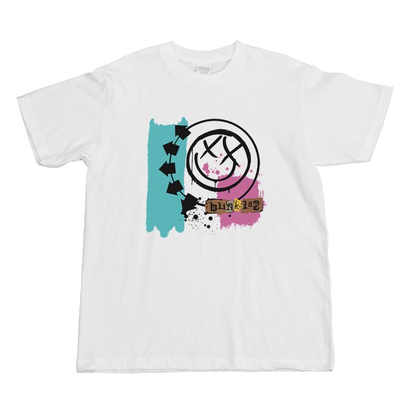 

Spring and Autumn Pure Cotton Unisexs and Womens Base Shirts Blink182 Band Rock Shortsleeved Tshirts S
