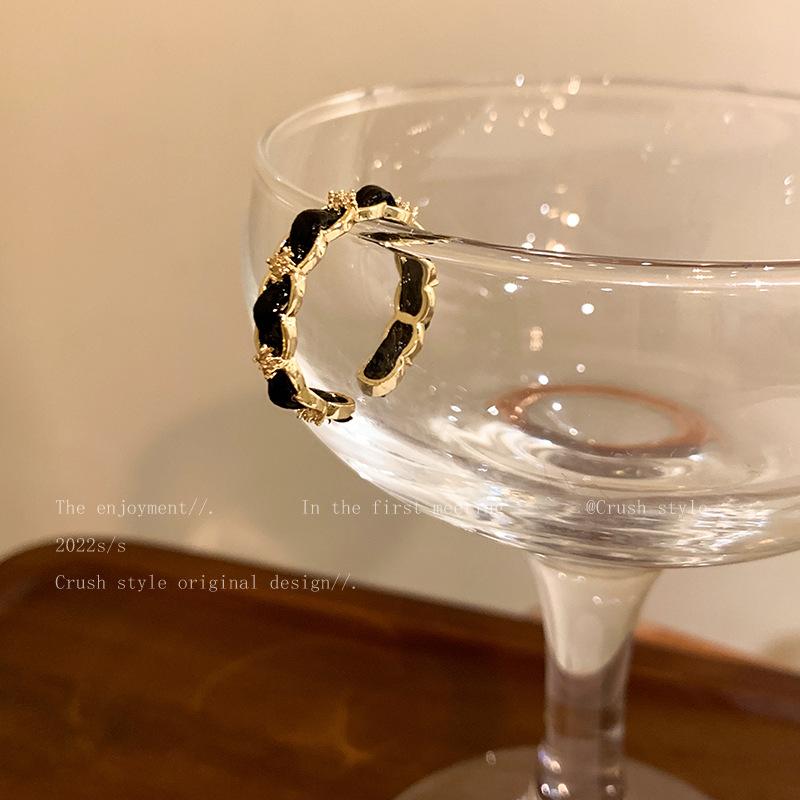 Hepburn Style Fashion Pearl Zir*****pen Ring Women's Niche Design Index Finger Ring Personalized Jewelry Women