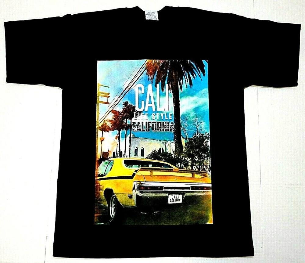 CALIFORNIA REPUBLIC T-shirt Cali Life Style Urban Streetwear Men s Tee Black New Unisex T-Shirt S