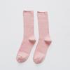 1 Pair Retro Women Cotton Loose Socks Autumn Winter Knitting Solid Color Long Student Girls