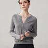 Women's Cashmere V-Neck Multi-Button Sweater - Slim Fit, Loose Knit, Base Layer