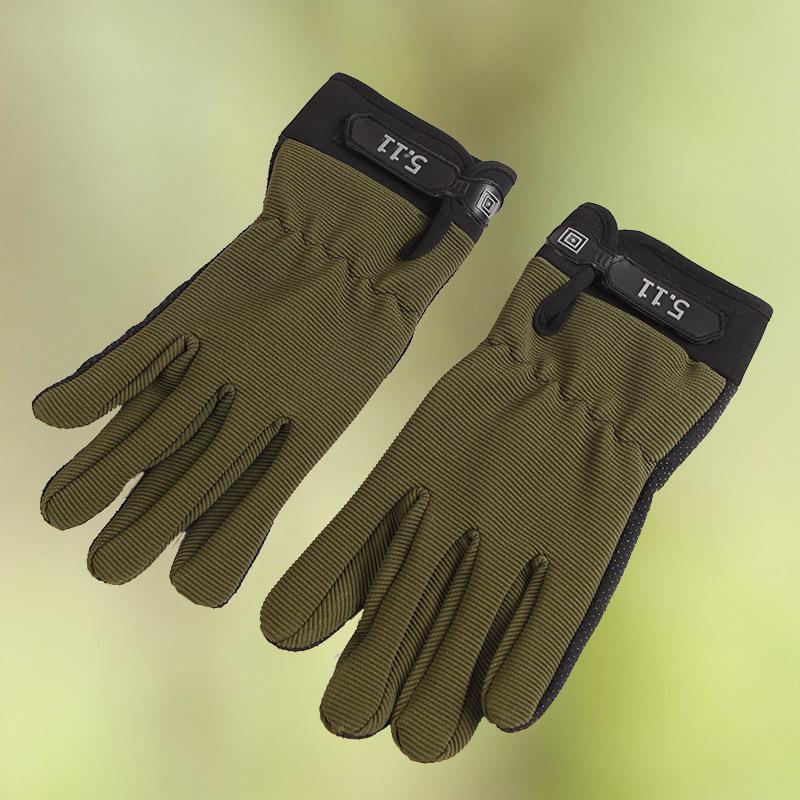 

Men s Tactical Sports Long Finger Gloves for Driving & Fitness зелений