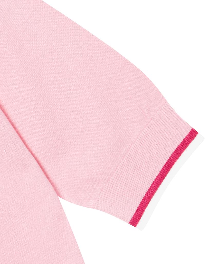 Antomas Circle Spaceship Logo Knit Polo Women - Pink