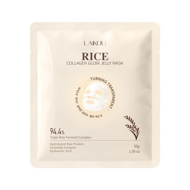 LAIKOU Rice Collagen Glow Jelly Mask 30g Hydrating and Moisturizing Mask 1pcs