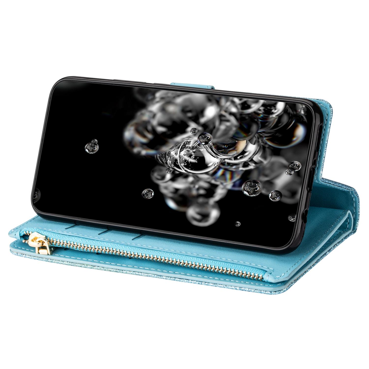 

For Samsung Galaxy A26 5G Case Starry Sky Carving Leather Wallet Phone Cover Blue