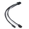 SilverStone PP07E Kabel Przedłużający Zasilacz EPS 4+4Pin Czarno-Biały SST-PP07E-EPS8BW