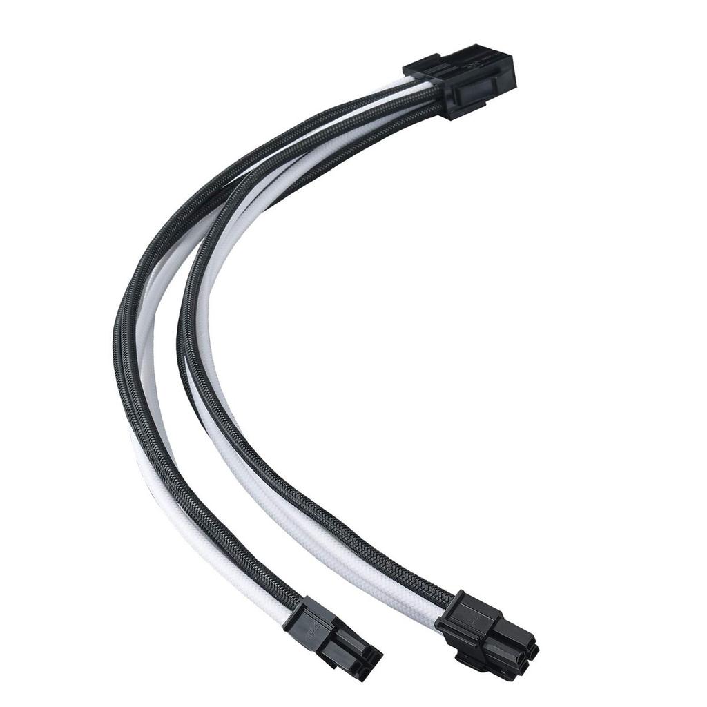 SilverStone PP07E Kabel Przedłużający Zasilacz EPS 4+4Pin Czarno-Biały SST-PP07E-EPS8BW