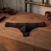 Breathable Cotton Men Thin Thongs Underpants Low Waist Men's Panties T-back Solid Color Male Briefs Men