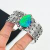 Natural Australian Triplet Opal Gemstone Handmade 925 Sterling Silver Cuff Bangle, Australian Triplet Opal Bangle,For Wife, Unisex Bangle,