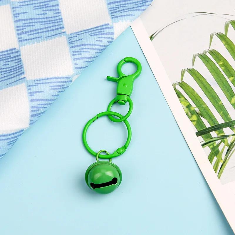 2024 New Sweet Candy Colored Bell Accessories Keyrings Colorful Metal Cute Keychain DIY Handmade Bag Car Key Decoration Gifts