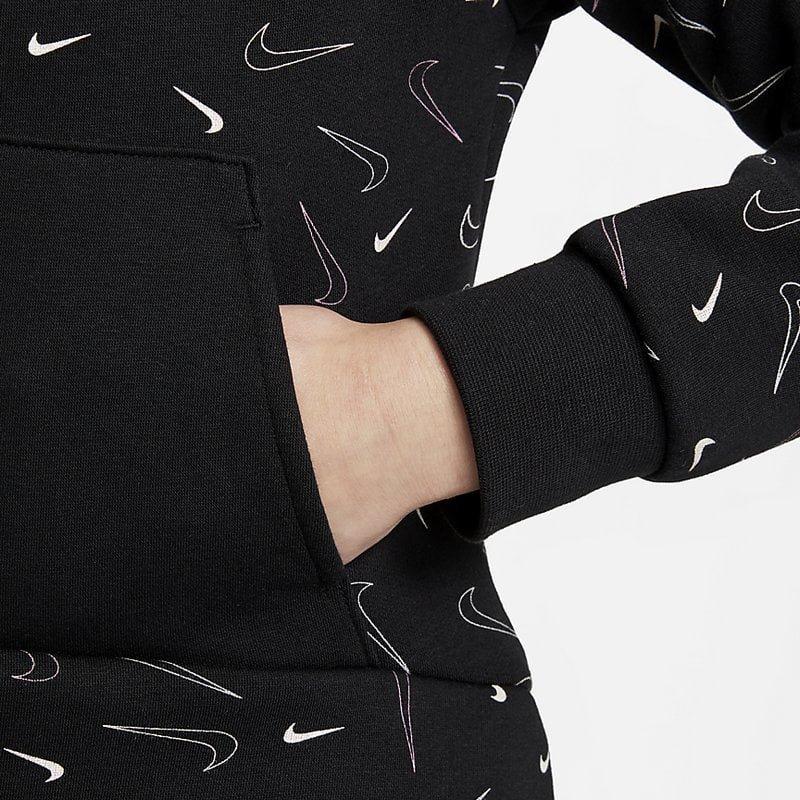 Nike Hoodie Comfortable Breathable Simple Generous Kids Hoodies Black DD7377-010