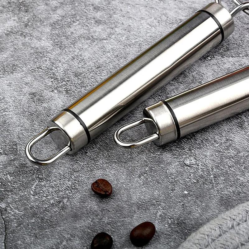 Dänischer Teig-Schneebesen aus Edelstahl, Handmixer für Brotteig im holländischen Stil, Edelstahlgriff, Küchen- und Backutensilien, Artisan Blend