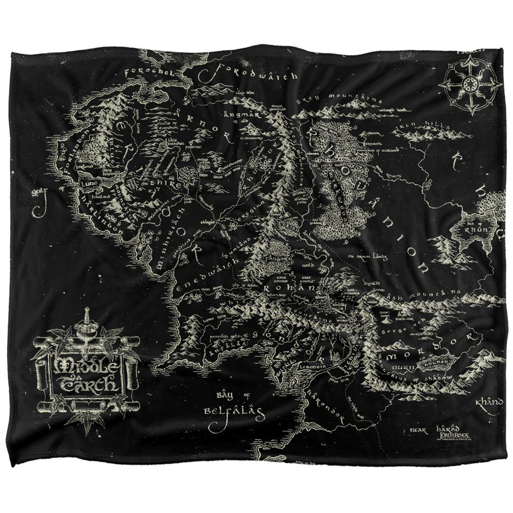 Lord Of The Rings World Map Blanket