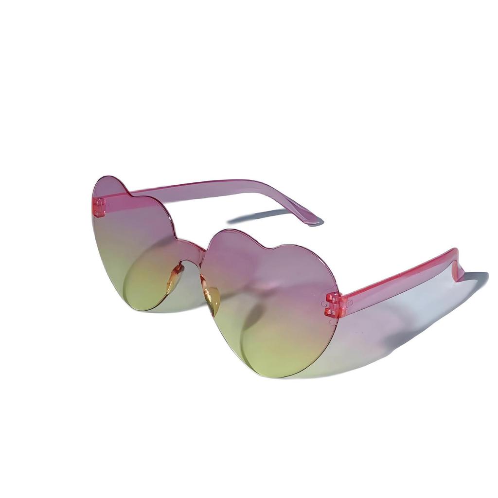 Trendy Heart-Shaped European-American Sunglasses for Women - Masquerade Party & Fun Glasses