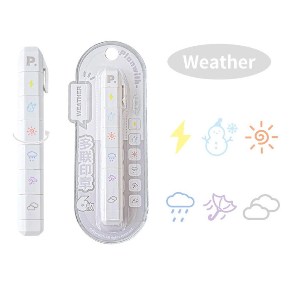 Tecknad sigillpenna självbläckande dagbokssigill söt att-göra-lista journalstämpel barngåva skolbrevpapper