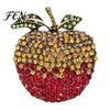 Metal Lapel Pin Rhinstone Fruit Brooch for Women, Shape Alloy Shirts Jewelry Pin, Clothing Accessories Wedding Party Prom Bag Decorative