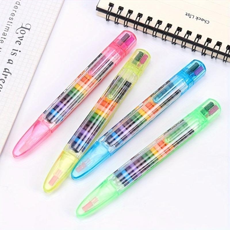 4pcs 20 Colors Crayons, Creative Crayons, Colored Graffiti/Doodle Pen, Stationery Gifts For Kids, Painting Crayon