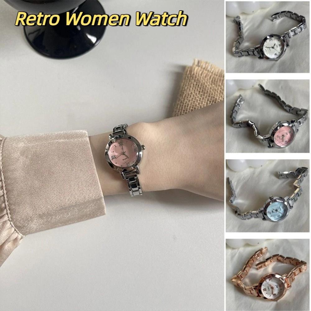 Exquisite Golden Wrist Watch Light Luxury Quartz Wristwatch Classic Women Watch Accessories