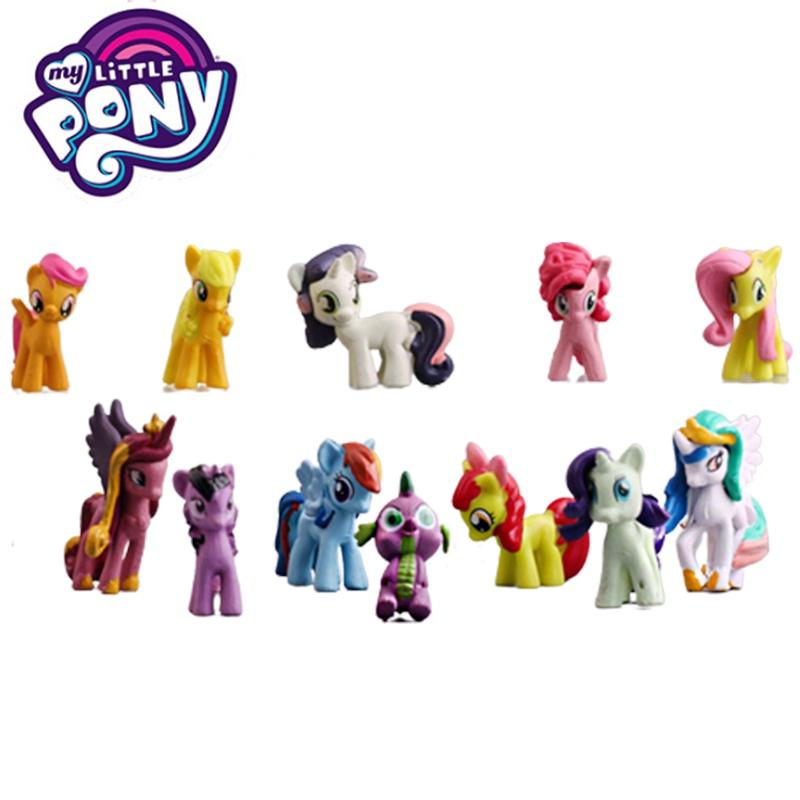 12'li My Little Pony Aksiyon Figürleri Pasta Üstü Süsleri Ev Dekorasyonları Hediyeler