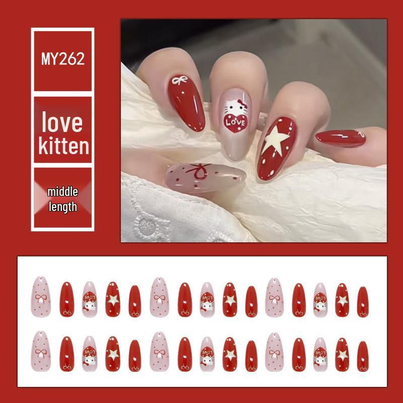 Chasing Light Cat's Eye Crystal Nails: Handmade, Detachable, Flash Diamond Design for Trendy, Stylish Looks.