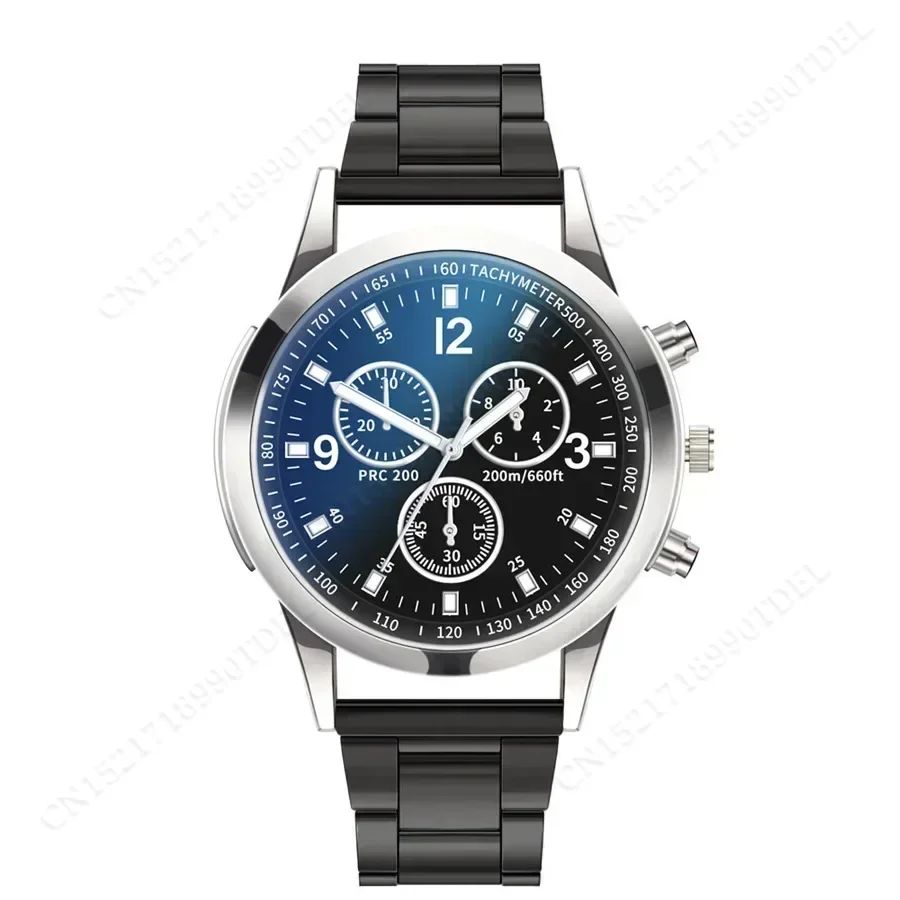 

Мужские часы Роскошный ремешок Круглые часы Модные Blu-ray Римские часы для мужчин Relojes Para Hombre