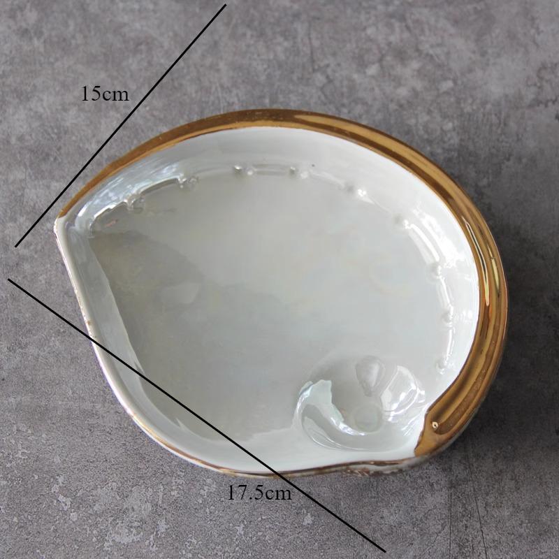 

Керамическая обеденная тарелка в форме абалона, ресторанная посуда, тарелка для сашими, десертные тарелки, миска для фруктового салата, блюдо для дим-самов, поднос для закусок