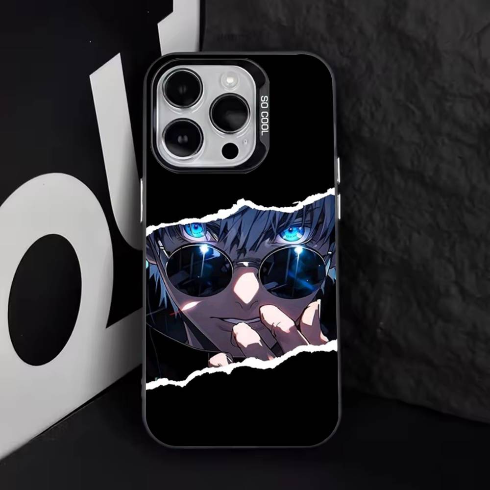 J-Jujutsu K-Kaisen G-Gojo Anime Phone Case For iPhone 17,16,15,14,13,12,11,Pro,Max,Plus,E,Air,Mini Black Tpu Cover