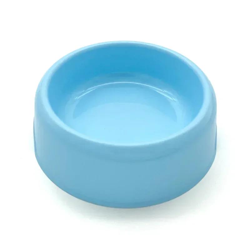 Solid Color Pets Plastic Dog Bowl Cat Food Bowl Round Single Thickened Eco-Friendly Dog Bowl Pet Supplies Dog Accessories