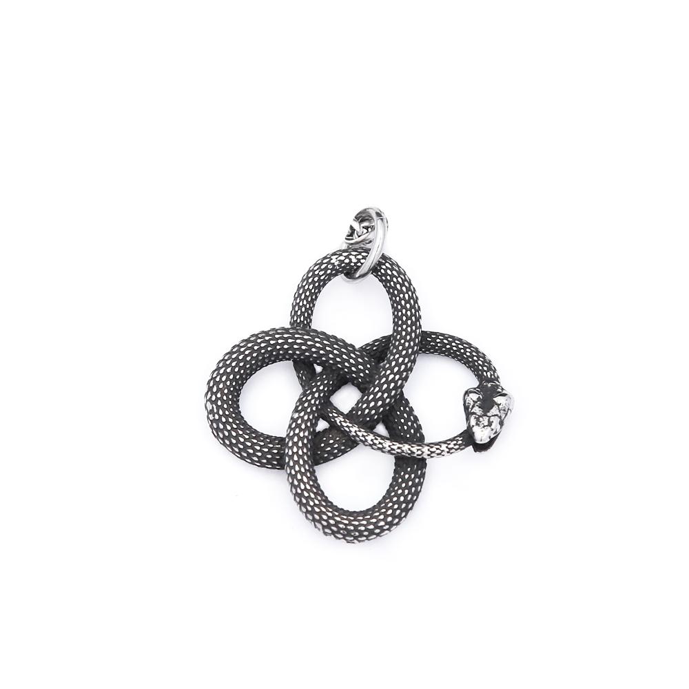 Punk Hip Hop Ouroboros Snake Pendant Men's 316L Stainless Steel Gothic Biker Vikings Animal Necklace Party Jewelry Dropshipping