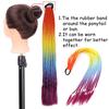 Hair Gradient Color Synthetic Hair Braided Ponytail Fake Hair Extension Dirty Braided Ponytail