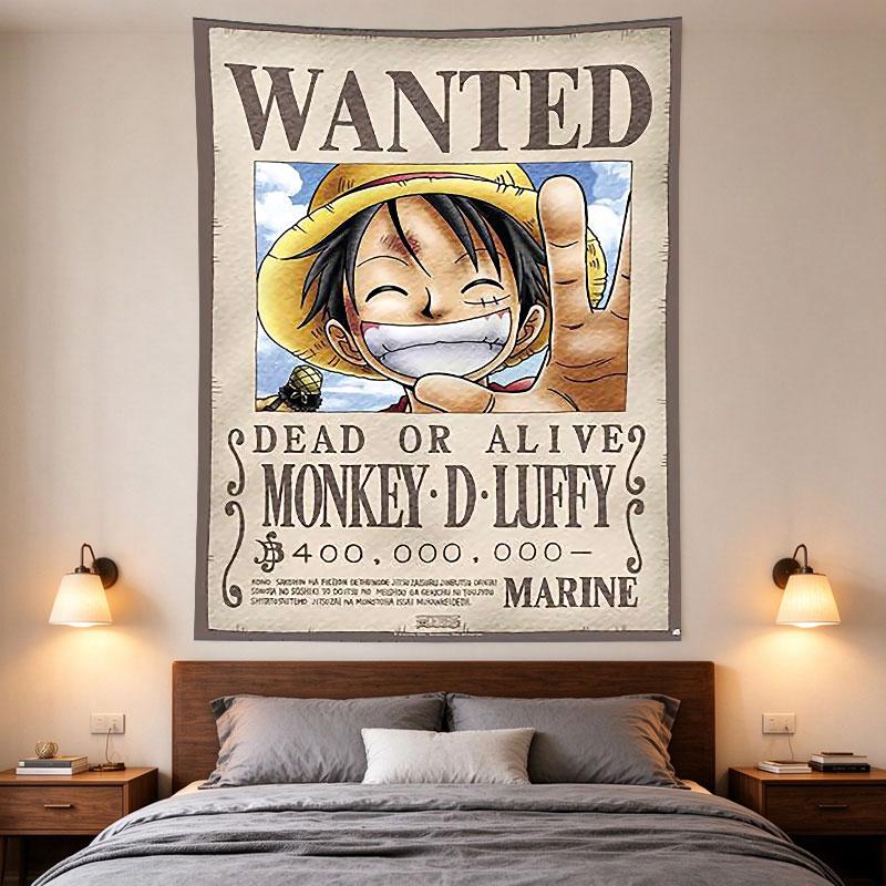 One Piece Hledaný plakát Monkey D. Luffy 400 milionů Beli Námořnictvo Vintage