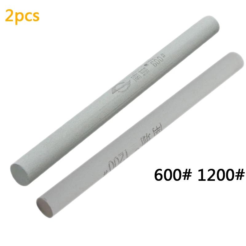 240/320/400/600 Grit Oil Stone Green Silicon Carbide Sand Bar Grinding Block Ceramic Jade Round Triangle Knife Sharpener Tool