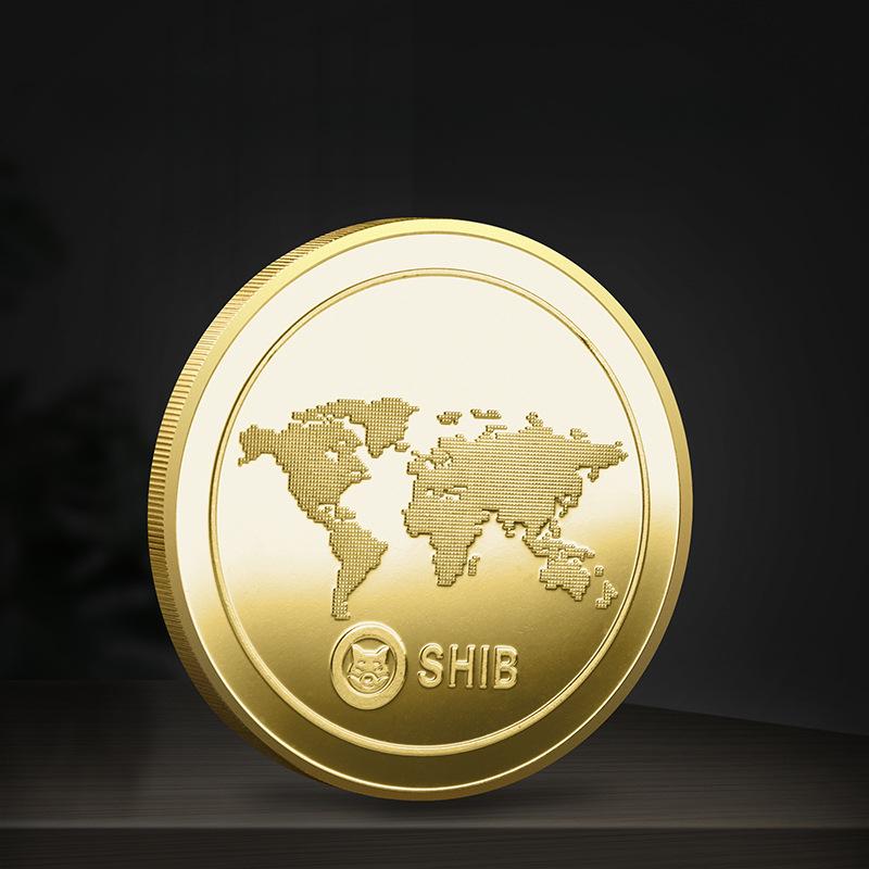 Color UV Shiba Inu Coin Virtual Bit Commemorative Coin Digital Virtual Currency Gold Coins, Christmas gift, Stocking stuffers