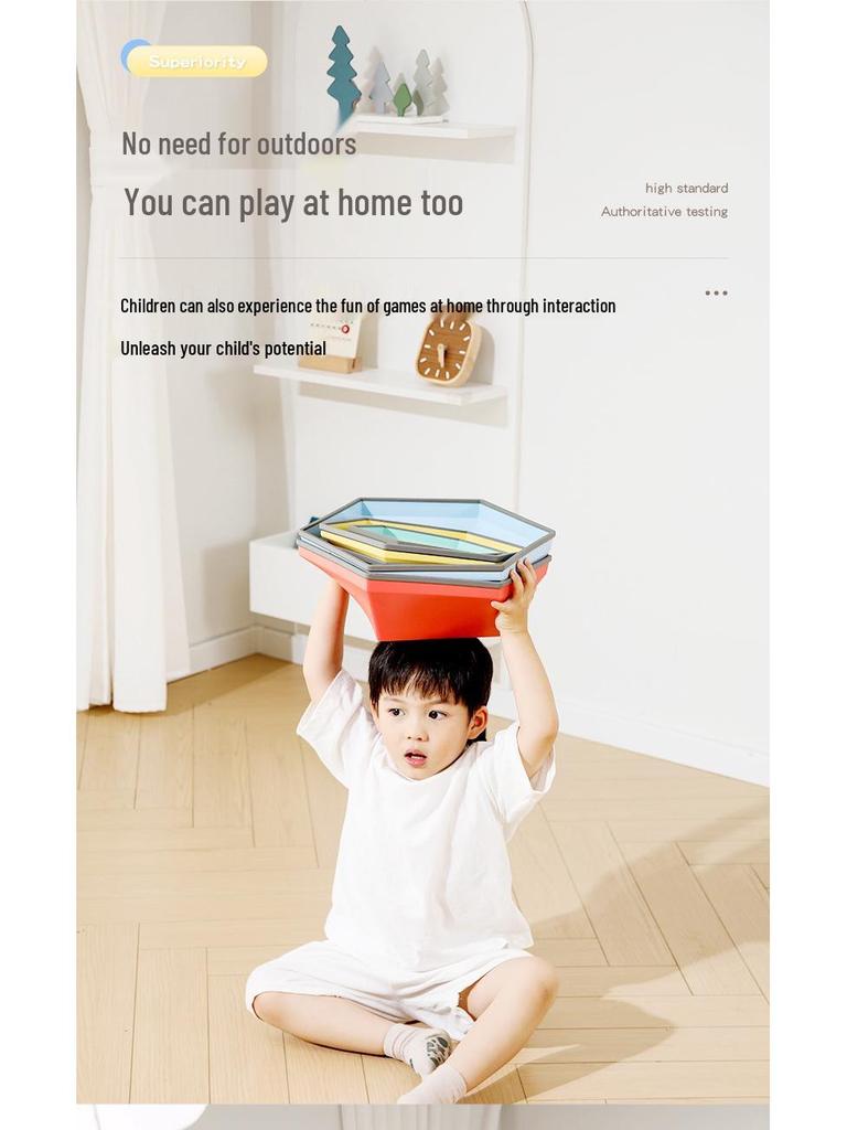 Children's Geometric Balance Stones for Sensory Training and Early Education