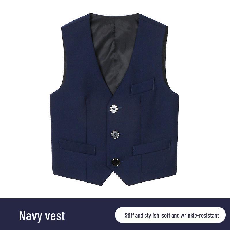 Boys' Academy Style Solid Color Vest for Formal Events and Page Boys