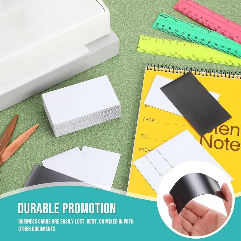 20/50 Sheets 50x20mm Self Adhesive Magnetic Business Cards Peel and Stick Magnet Stickers for Business Professionals