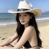 Summer New European and American Style Western Cowboy Hat Women's Bull Head Decorative Cowboy Hat Internet Celebrity Popular Jazz Hat