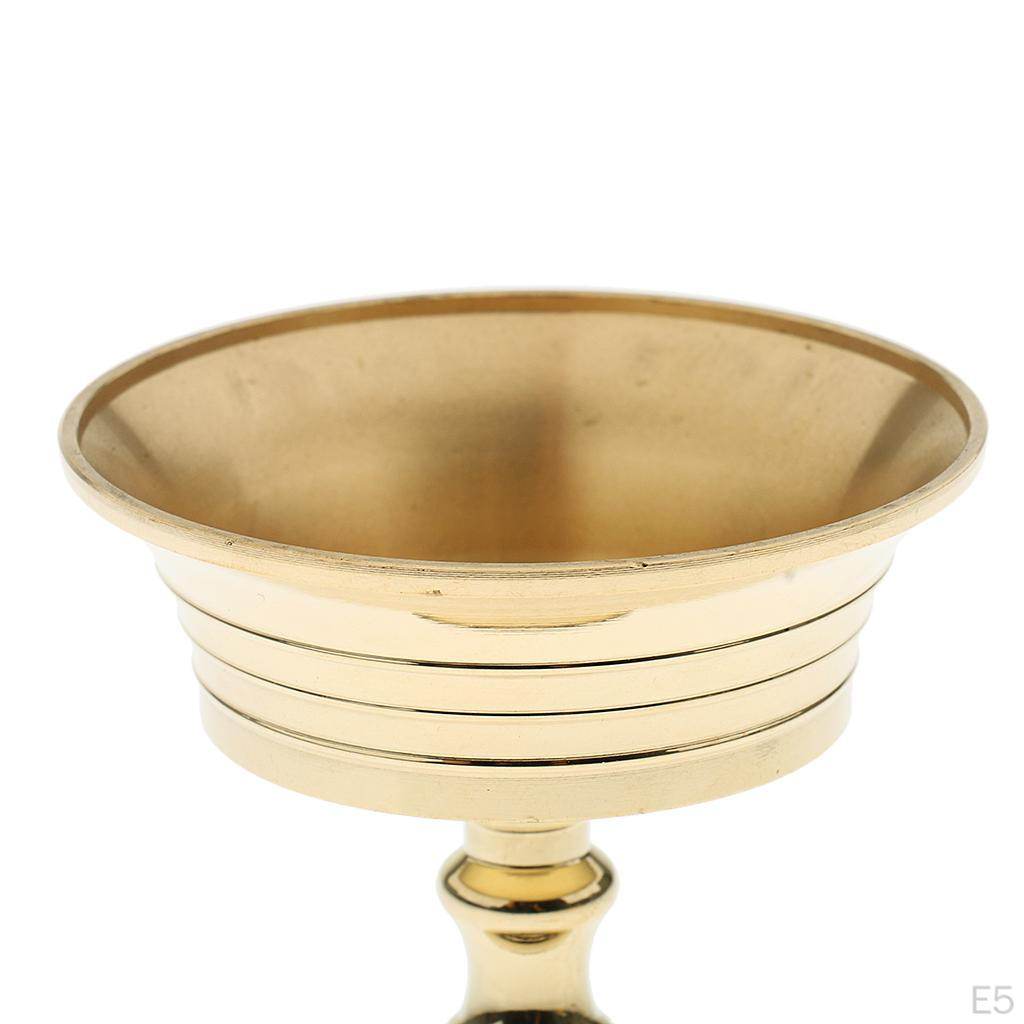 Copper Candle Holder Ghee Lamp Tibetan Brass Oil Metal Craft Ornaments