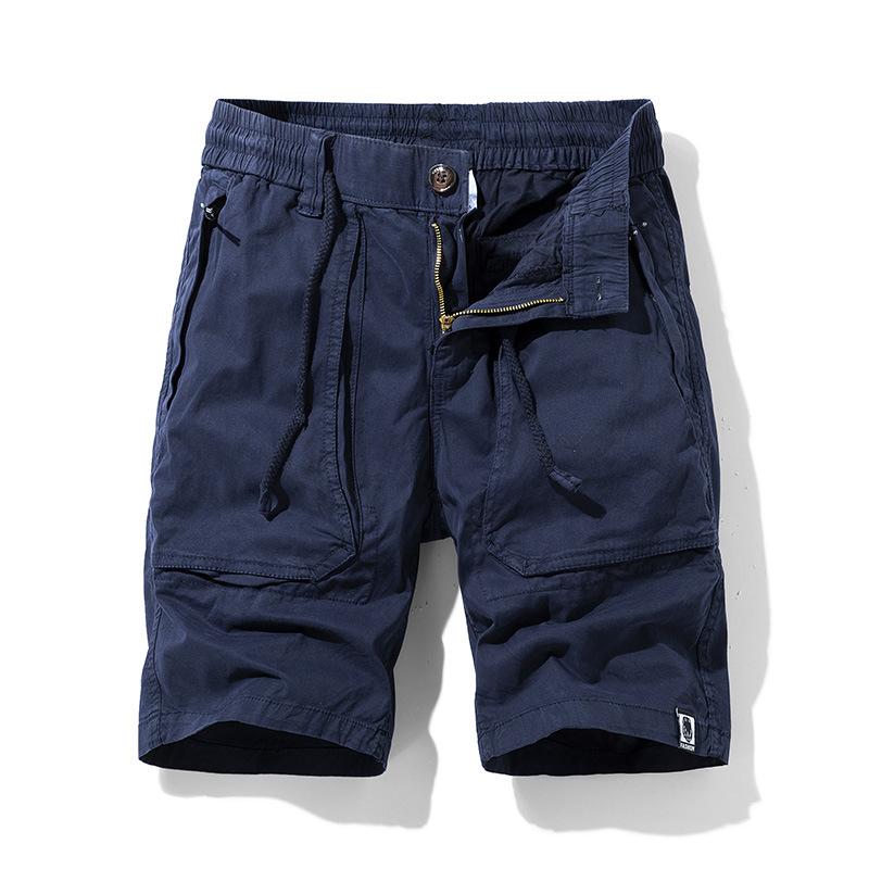 

Men Summer Cotton Cargo Shorts Men Solid Casual Tactical Jogger Shorts Pants Men s Outwear Breathable Bermuda Shorts Male 38 темно-синього кольору