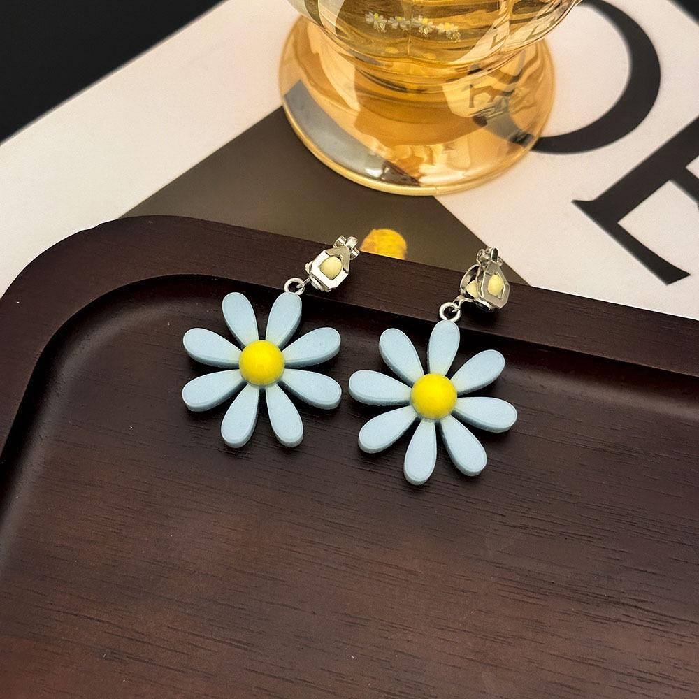 High-End Floral Earrings: Forest-style Daisy & Sunflower Design for Women