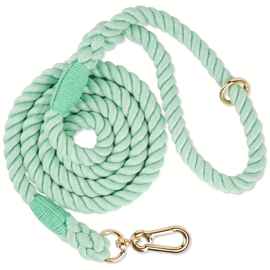 Handgewebtes, buntes Laufseil für Hunde. Multifunktions-Zugseil für Hunde. Doppelköpfiger Zuggurt für Haustiere. Hundekette