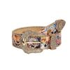American Style Pu Leather Belt With Irregular Pattern Punk Fashion Accessory For Men
