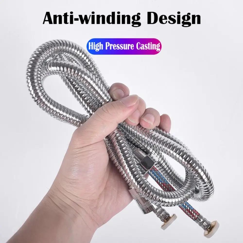 150cm Pull Out Shower Hose Basin Telescopic Faucet Hose Replacement Kitchen Stainless Steel Sink Sprayer Supply Lines Bathroom