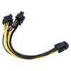 5Pcs Power Supply Cable 6Pin to Dual 8pin 6+2 GPU Graphics Connector Conversion Line