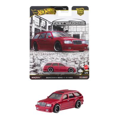 Hot Wheels Car Culture Fast Wagon Mercedes-Benz E 36 AMG Vehicle Toy Diecast Car (Ages 3+) Red JBK69