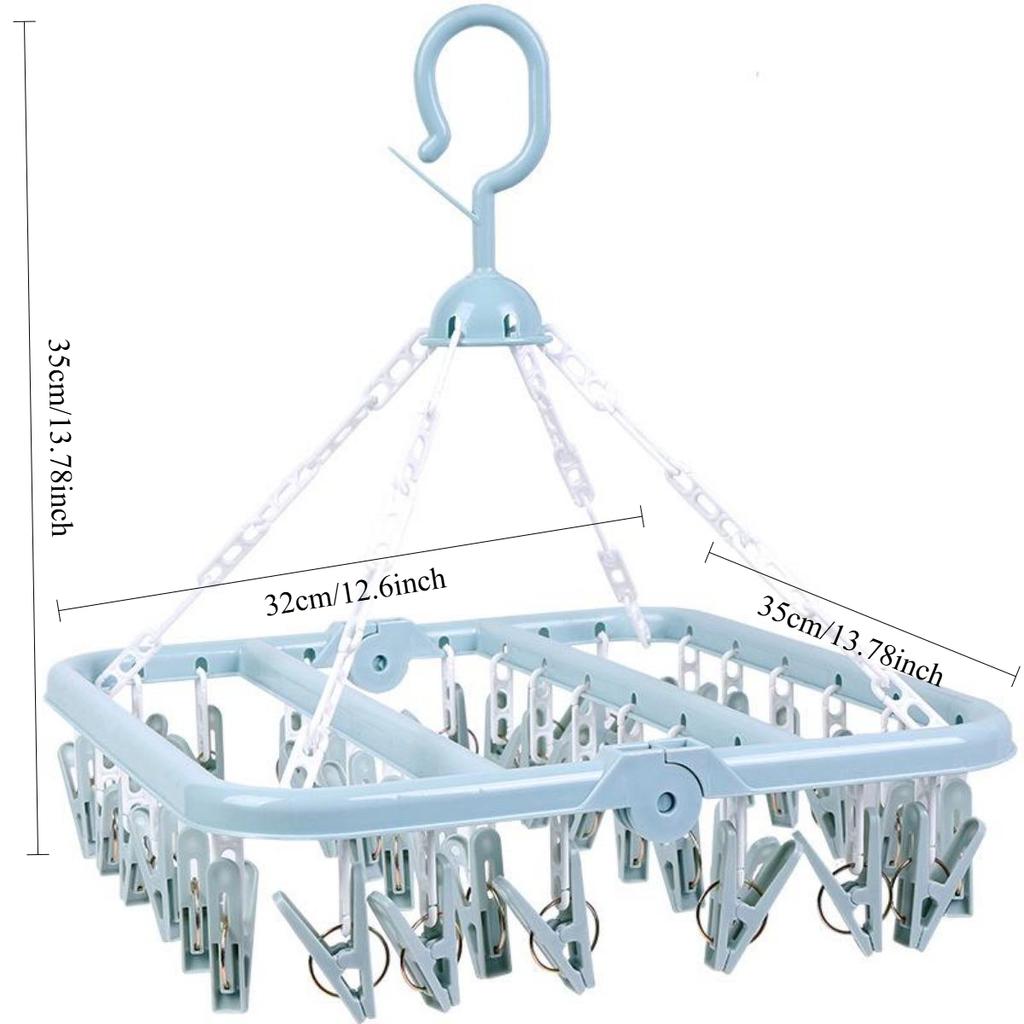 Multifunktionale 36-Clip-Trockengestelle, Dessous-Socken-Rack, magische faltbare Kleiderbügel, Kunststoff-Kleiderbügel